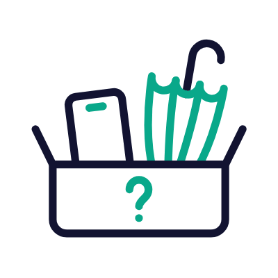 Lost & Found Box, Animated Icon, Outline