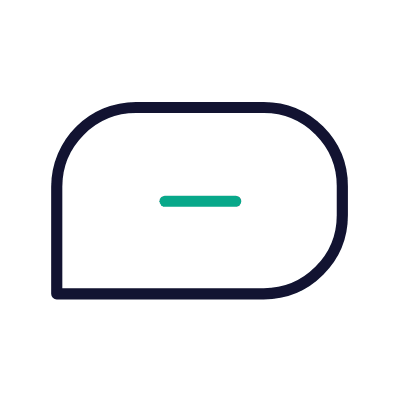 Chat Minus, Animated Icon, Outline