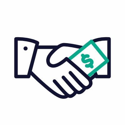 Bribery, Animated Icon, Outline