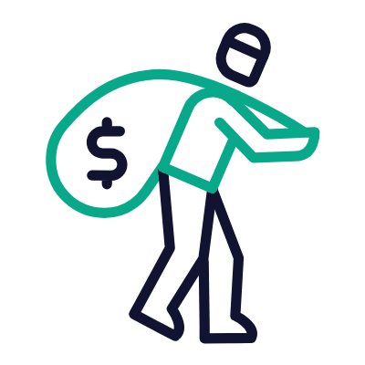 Robbery, Animated Icon, Outline