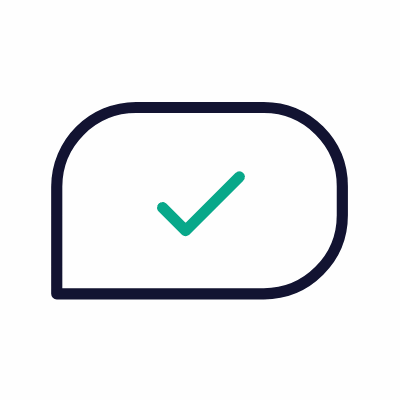 Message Verified, Animated Icon, Outline