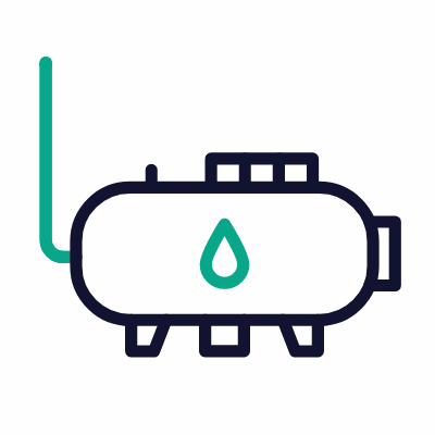 Oil Storage, Animated Icon, Outline