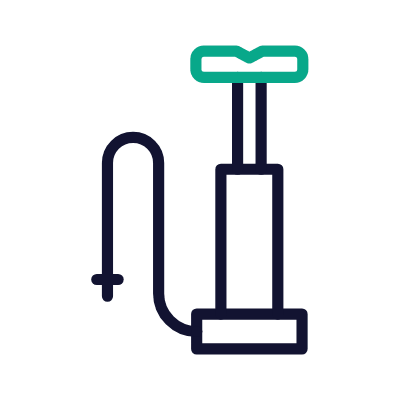 Floor Pump, Animated Icon, Outline