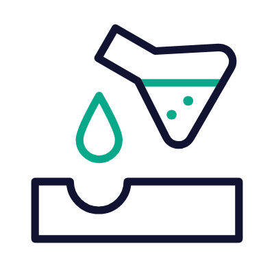 Acid Spill, Animated Icon, Outline