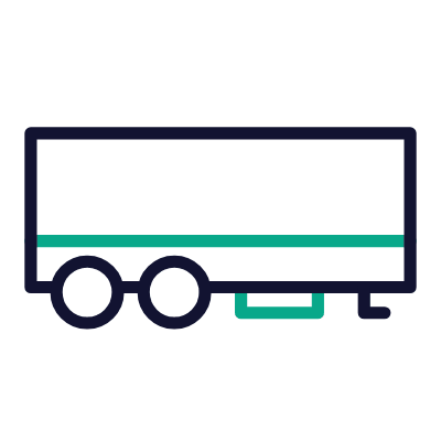 Trailer truck, Animated Icon, Outline