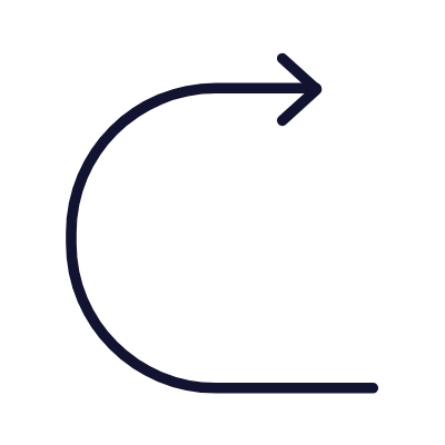 U Turn, Animated Icon, Outline