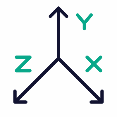 Coordinate System, Animated Icon, Outline