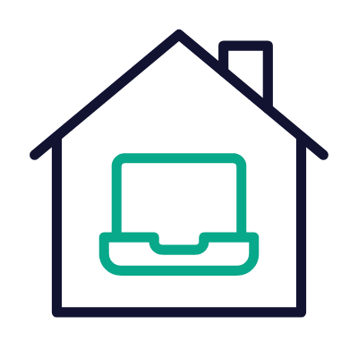 Home Laptop, Animated Icon, Outline