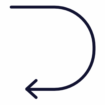 U Turn, Animated Icon, Outline