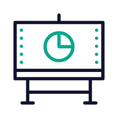 Interactive whiteboard, Animated Icon, Outline