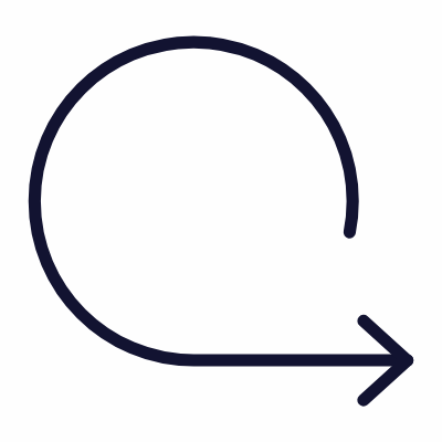 Turn Back, Animated Icon, Outline