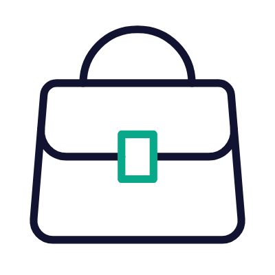 Hand bag, Animated Icon, Outline