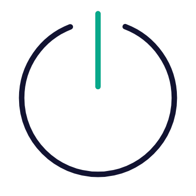 Power Symbol, Animated Icon, Outline