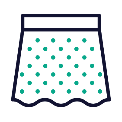 Skirt, Animated Icon, Outline