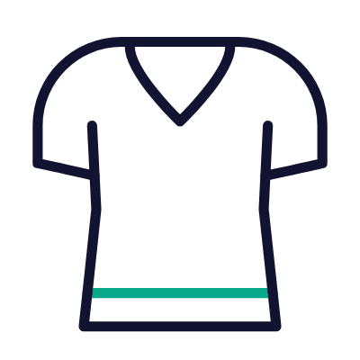 T-shirt V Neck, Animated Icon, Outline