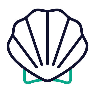 Scallops, Animated Icon, Outline