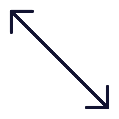 Diagonal Expand, Animated Icon, Outline