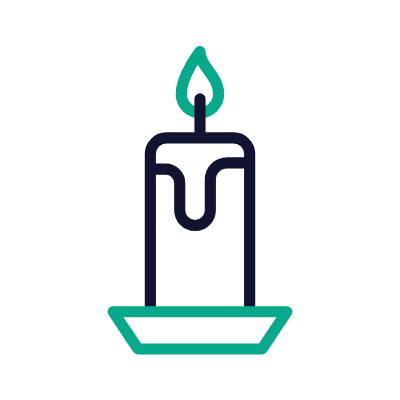 Candle, Animated Icon, Outline