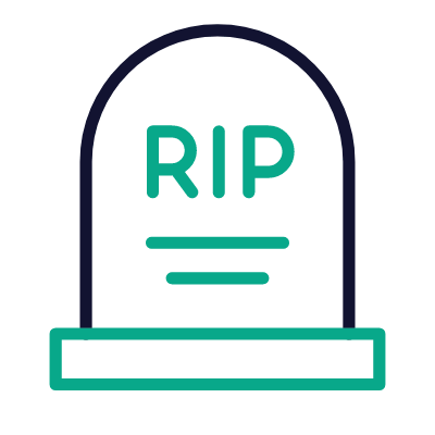 Grave, Animated Icon, Outline