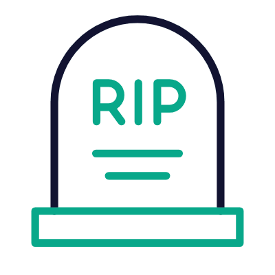 Tombstone, Animated Icon, Outline
