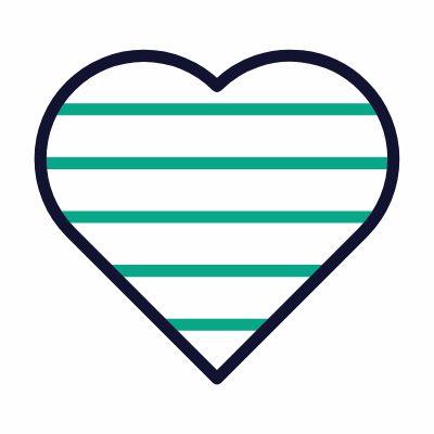 Heart LGBT, Animated Icon, Outline