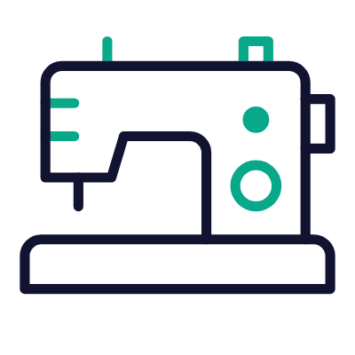 Sewing machine, Animated Icon, Outline