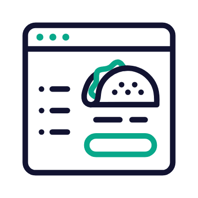 Food order, Animated Icon, Outline