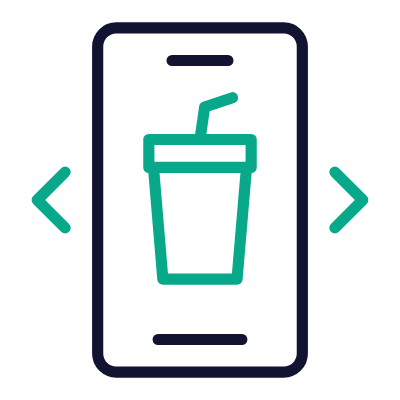 Select dish, Animated Icon, Outline