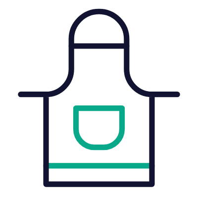 Cooking apron, Animated Icon, Outline