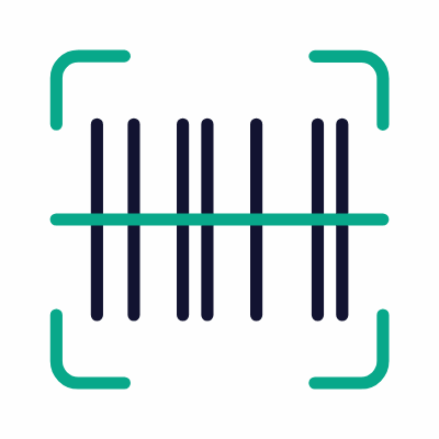 Bar Code, Animated Icon, Outline