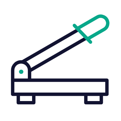 Paper Guillotine, Animated Icon, Outline