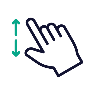 Two fingers, Animated Icon, Outline