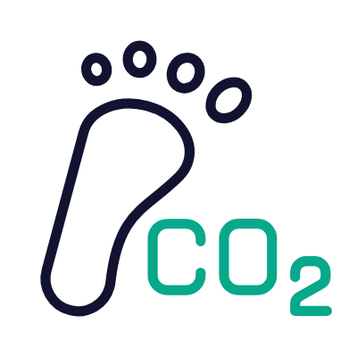 Carbon Footprint, Animated Icon, Outline