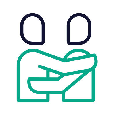 Hugging, Animated Icon, Outline