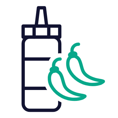 Hot Sauce, Animated Icon, Outline