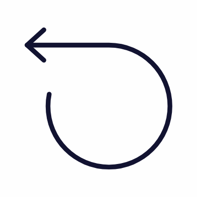 Turn Back, Animated Icon, Outline