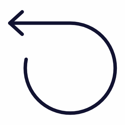 Turn Back, Animated Icon, Outline