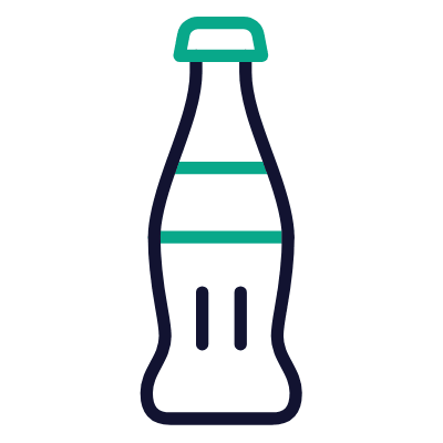 Soda Bottle, Animated Icon, Outline