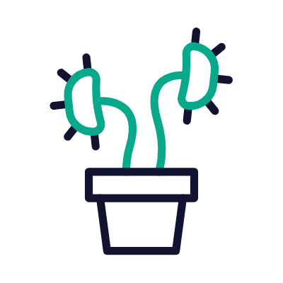 Venus Fly Trap, Animated Icon, Outline