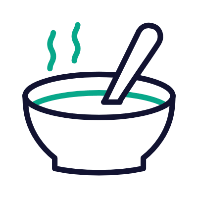 Soup, Animated Icon, Outline