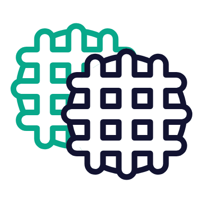 Waffles, Animated Icon, Outline
