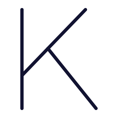 K, Animated Icon, Outline