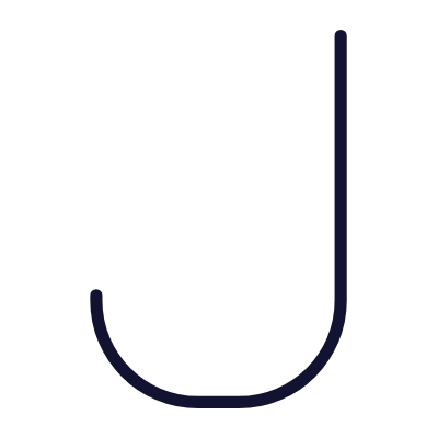 J, Animated Icon, Outline