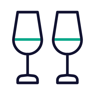 Cin Cin, Animated Icon, Outline