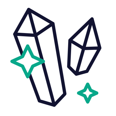 Crystal, Animated Icon, Outline