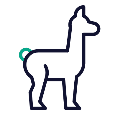 Alpaca, Animated Icon, Outline