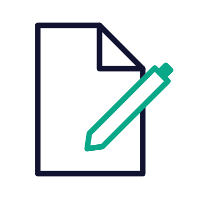 Edit Document, Animated Icon, Outline