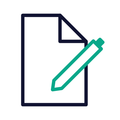 File Pencil, Animated Icon, Outline