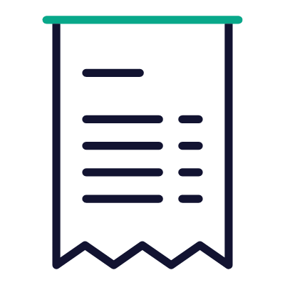 Receipt, Animated Icon, Outline
