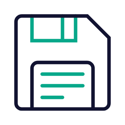 Floppy Disk, Animated Icon, Outline